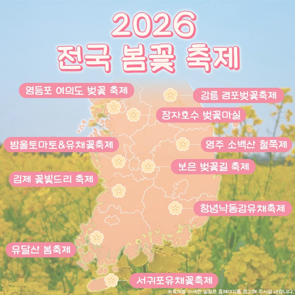 💐2026 전국 봄꽃 축제